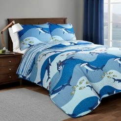 Discount π₯° Lush Decor Shark Allover Quilt Set π