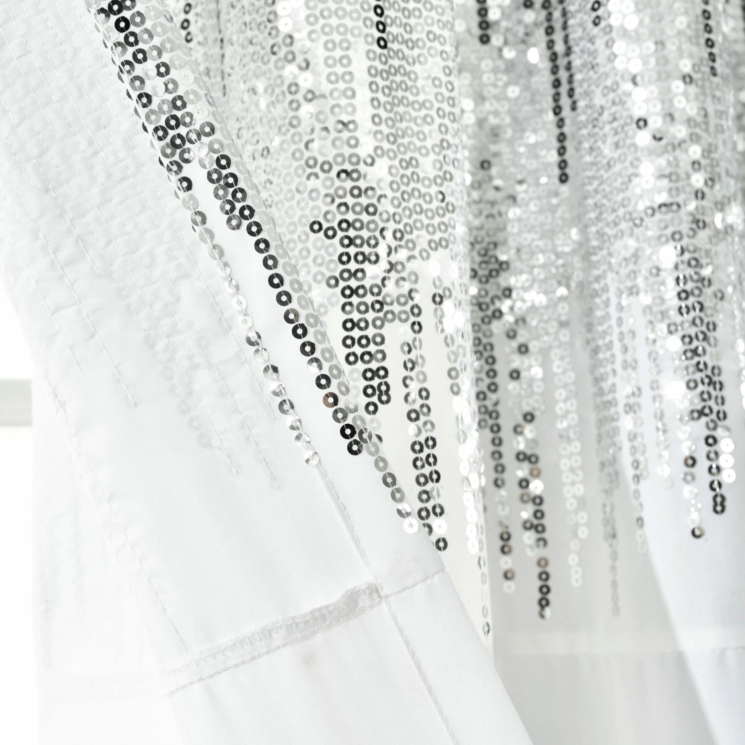 Best Sale π Lush Decor Shimmer Sequins Window Curtain Panel Pair - 84" X 42" - 84" X 42" White π 13 Best Sale π Lush Decor Shimmer Sequins Window Curtain Panel Pair - 84" X 42" - 84" X 42" White π - Image 13