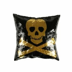 New 🔔 Lush Decor Skull And Crossbones Decorative Pillow Single ⭐