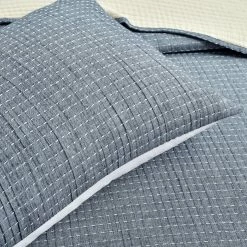 New π― Lush Decor Solid Kantha Pick Stitch Woven Cotton 3-piece Quilt Set White π 27 New π― Lush Decor Solid Kantha Pick Stitch Woven Cotton 3-piece Quilt Set White π -Lush Decor Shop Lush Decor Solid Kantha Pick Stitch Yarn Dyed Cotton Woven 3 Piece Quilt Coverlet Set 12