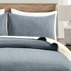 New π― Lush Decor Solid Kantha Pick Stitch Woven Cotton 3-piece Quilt Set White π 29 New π― Lush Decor Solid Kantha Pick Stitch Woven Cotton 3-piece Quilt Set White π -Lush Decor Shop Lush Decor Solid Kantha Pick Stitch Yarn Dyed Cotton Woven 3 Piece Quilt Coverlet Set 14