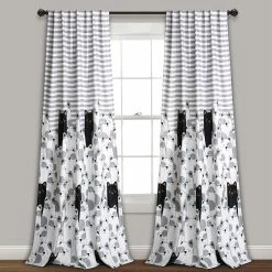 Buy 😍 Lush Decor Stripe Bear Room Darkening Window Curtain Panel Pair - 52"W X 84"L 👏