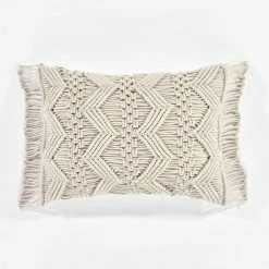 Cheapest 😉 Lush Decor Studio Chevron Macrame Decorative Pillow Cover Neutral 😀