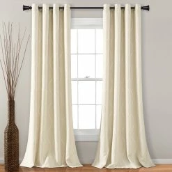 Best reviews of 🛒 Lush Decor Swirl Light Filtering Window Curtain Panel Pair - 84" X 52" Neutral 👍