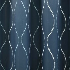 Promo 🧨 Lush Decor Swirl Room Darkening Curtain Panel Pair - 52"W X 84"L Navy 💯 -Lush Decor Shop Lush Decor Swirl Room Darkening Curtain Panel Pair 5222W x 8422L 7