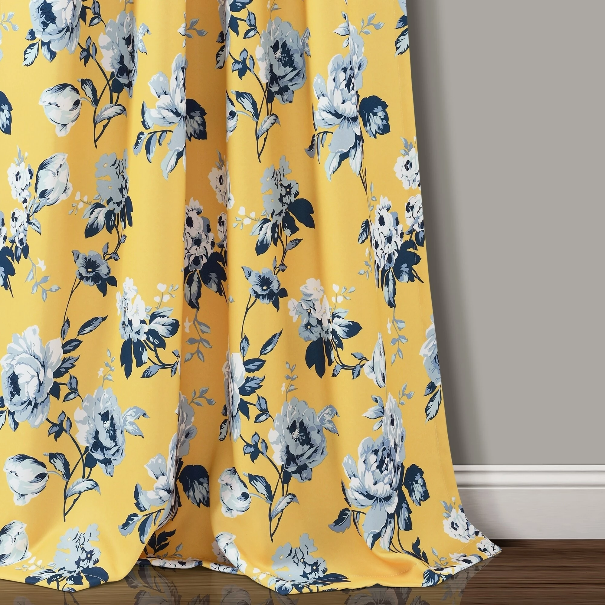 Best Sale π Lush Decor Tania Floral Room Darkening Window Curtain Panel Pair Gray & Yellow β 14 Best Sale π Lush Decor Tania Floral Room Darkening Window Curtain Panel Pair Gray & Yellow β - Image 14