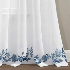 Budget 🥰 Lush Decor Tanisha Sheer Window Curtain Panel Pair Navy & White 😀 -Lush Decor Shop Lush Decor Tanisha Sheer Window Curtain Panel Pair 4
