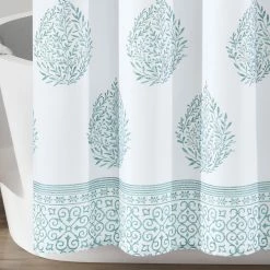 Brand new 👍 Lush Decor Teardrop Leaf Shower Curtain Gray 🧨 -Lush Decor Shop Lush Decor Teardrop Leaf Shower Curtain 3