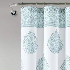 Brand new 👍 Lush Decor Teardrop Leaf Shower Curtain Gray 🧨 -Lush Decor Shop Lush Decor Teardrop Leaf Shower Curtain 4