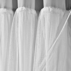 Best Pirce 🌟 Lush Decor Tulle 👗 Skirt Colorblock Window Curtain Panel Pair - 84" X 40" Light Gray & White ✔️ -Lush Decor Shop Lush Decor Tulle Skirt Colorblock Window Curtain Panel Pair 2