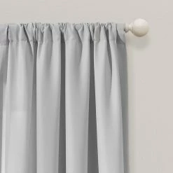 Best Pirce 🌟 Lush Decor Tulle 👗 Skirt Colorblock Window Curtain Panel Pair - 84" X 40" Light Gray & White ✔️ -Lush Decor Shop Lush Decor Tulle Skirt Colorblock Window Curtain Panel Pair 5