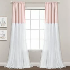 Best Pirce 🌟 Lush Decor Tulle 👗 Skirt Colorblock Window Curtain Panel Pair - 84" X 40" Light Gray & White ✔️ -Lush Decor Shop Lush Decor Tulle Skirt Colorblock Window Curtain Panel Pair 6