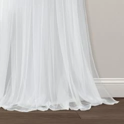 Best Pirce 🌟 Lush Decor Tulle 👗 Skirt Colorblock Window Curtain Panel Pair - 84" X 40" Light Gray & White ✔️ -Lush Decor Shop Lush Decor Tulle Skirt Colorblock Window Curtain Panel Pair 9