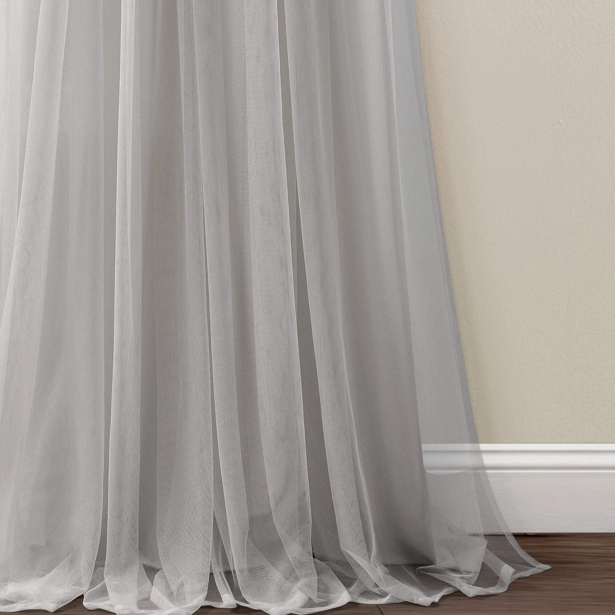 Brand new β Lush Decor Tulle π Skirt Solid Window Curtain Panel Pair - 84" X 40" Light Gray π 15 Brand new β Lush Decor Tulle π Skirt Solid Window Curtain Panel Pair - 84" X 40" Light Gray π - Image 15