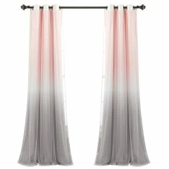 Flash Sale 🔔 Lush Decor Umbre Fiesta Grommet Sheer/ Printed Light Filtering Window Curtain Panel With Tieback Single Blush/gray ⭐ -Lush Decor Shop Lush Decor Umbre Fiesta Grommet Sheer Printed Light Filtering Window Curtain Panel with Tieback Single 4