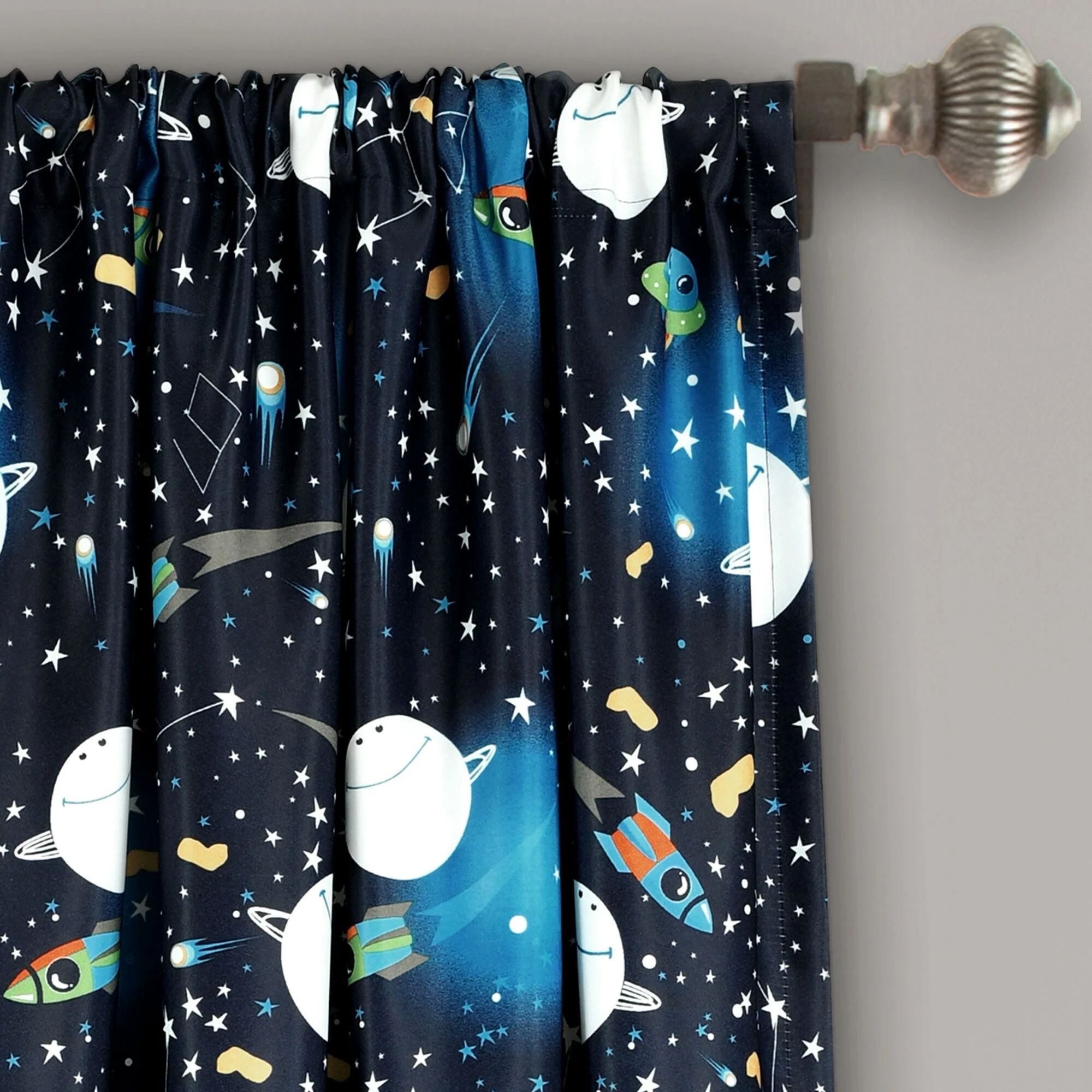 Flash Sale π Lush Decor Universe Room Darkening Window Curtain Panel Pair Navy π 9 Flash Sale π Lush Decor Universe Room Darkening Window Curtain Panel Pair Navy π - Image 9