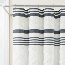 Best Pirce ❤️ Lush Decor Urban Diamond Stripe Woven Tufted Eco-Friendly Recycled Cotton Shower Curtain Single Gray 💯 -Lush Decor Shop Lush Decor Urban Diamond Stripe Woven Tufted Eco Friendly Recycled Cotton Shower Curtain Single 11