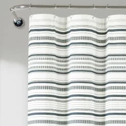 Discount 🔥 Lush Decor Urban Woven Yarn Dyed Eco-Friendly Recycled Cotton Shower Curtain Single Gray 😍 -Lush Decor Shop Lush Decor Urban Woven Yarn Dyed Eco Friendly Recycled Cotton Shower Curtain Single 4