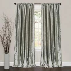 Buy 🔥 Lush Decor Velvet Dream Silver 84-inch Curtain Panel Pair - 40 X 84 🛒