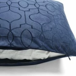 Best Sale 👏 Lush Decor Geo Textured Velvet Decorative Pillow Cover Navy 😍 -Lush Decor Shop Lush Decor Velvet Geo Decorative Pillow Cover 4