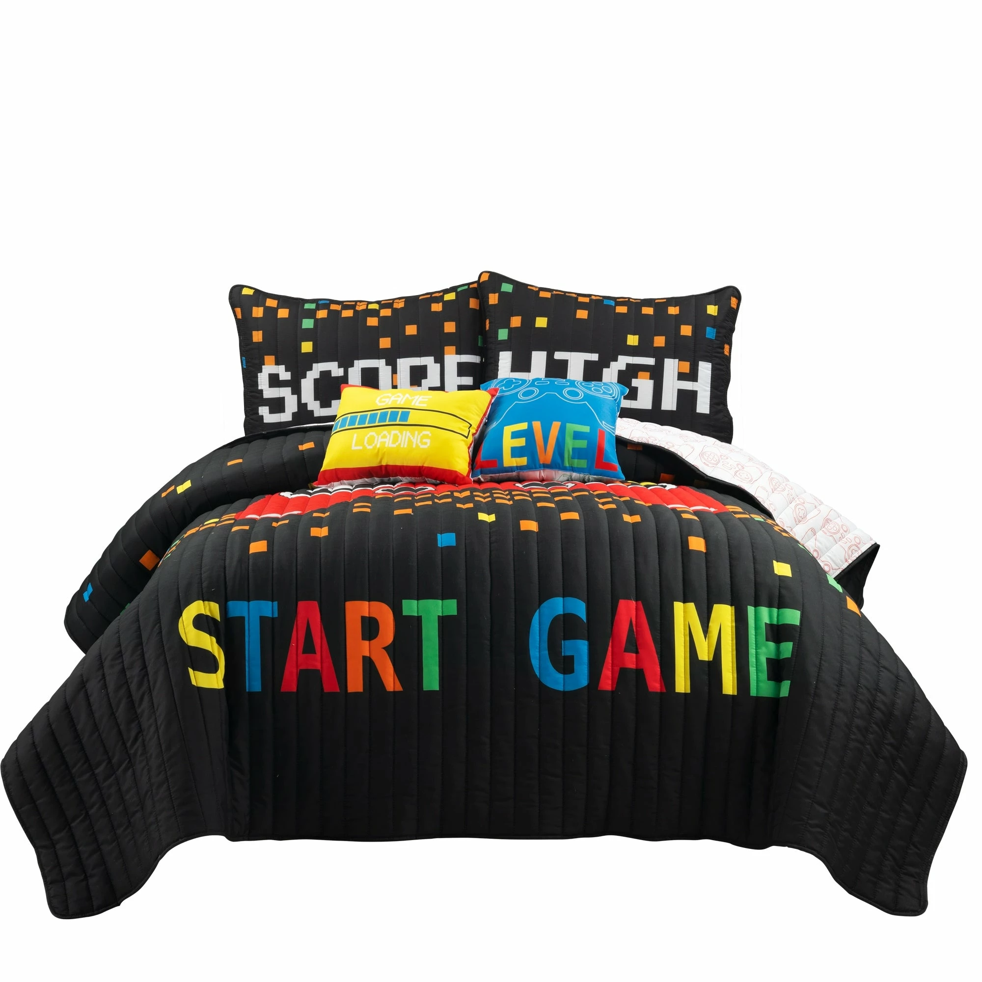 Outlet π€© Lush Decor Video Games Kids 5-piece Quilt Set Gray/yellow π 11 Outlet π€© Lush Decor Video Games Kids 5-piece Quilt Set Gray/yellow π - Image 11
