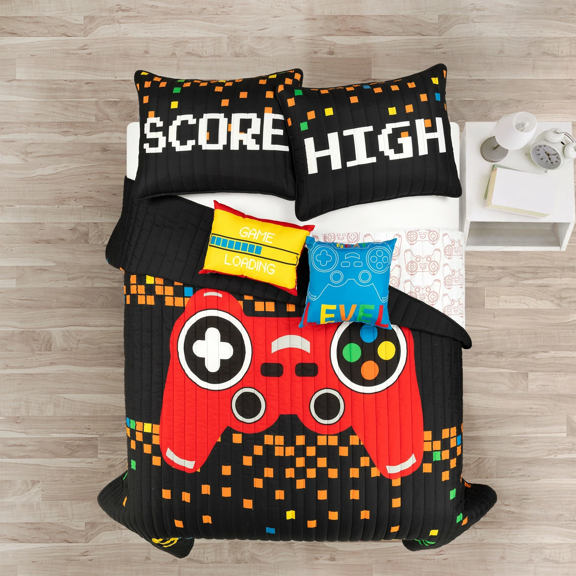 Outlet π€© Lush Decor Video Games Kids 5-piece Quilt Set Gray/yellow π 12 Outlet π€© Lush Decor Video Games Kids 5-piece Quilt Set Gray/yellow π - Image 12