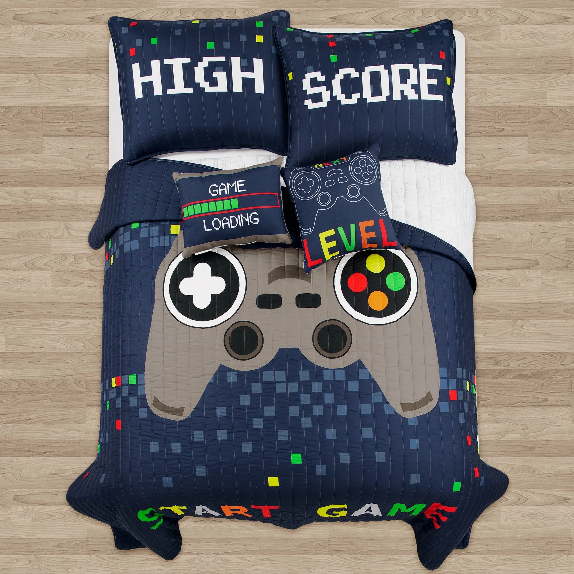 Outlet π€© Lush Decor Video Games Kids 5-piece Quilt Set Gray/yellow π 5 Outlet π€© Lush Decor Video Games Kids 5-piece Quilt Set Gray/yellow π - Image 5