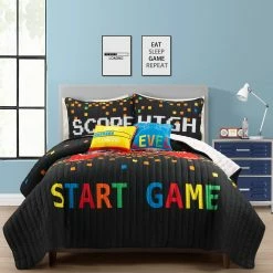 Outlet π€© Lush Decor Video Games Kids 5-piece Quilt Set Gray/yellow π 24 Outlet π€© Lush Decor Video Games Kids 5-piece Quilt Set Gray/yellow π -Lush Decor Shop Lush Decor Video Games Quilt Set 9