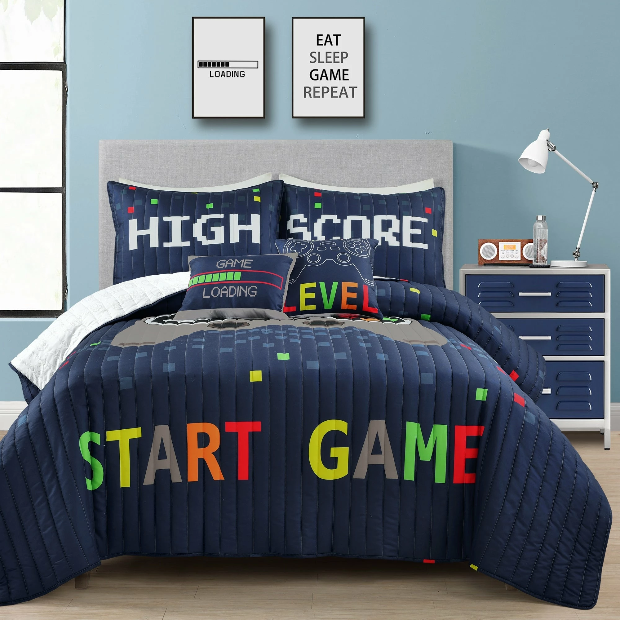 Outlet π€© Lush Decor Video Games Kids 5-piece Quilt Set Gray/yellow π 1 Outlet π€© Lush Decor Video Games Kids 5-piece Quilt Set Gray/yellow π