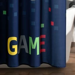 Cheapest 😀 Lush Decor Video Games Shower Curtain Single - Navy - 72" X 72" ⭐ -Lush Decor Shop Lush Decor Video Games Shower Curtain Single 5