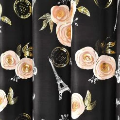Discount 🎁 Lush Decor Vintage Paris Rose Butterfly Script Shower Curtain Black 🧨 -Lush Decor Shop Lush Decor Vintage Paris Rose Butterfly Script Shower Curtain ee3f017b 13c0 4f19 bb10 5f3cf49c7c1e