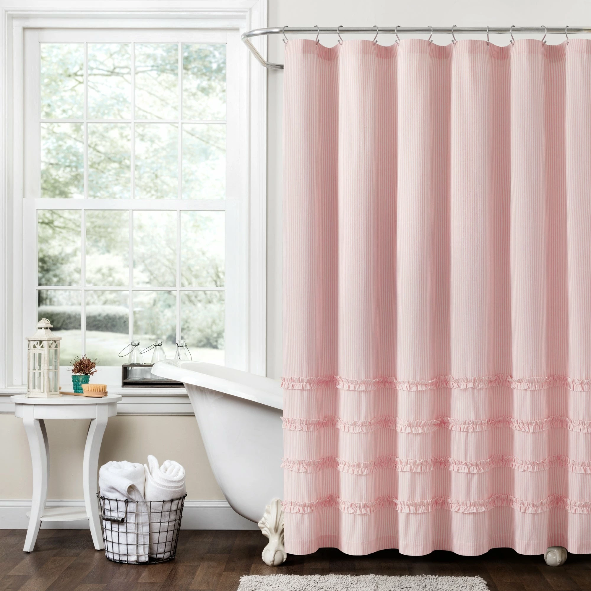 Hot Sale π Lush Decor Vintage Stripe Yarn Dyed Cotton Shower Curtain Pink π 5 Hot Sale π Lush Decor Vintage Stripe Yarn Dyed Cotton Shower Curtain Pink π - Image 5