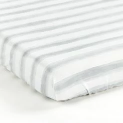Cheap ⭐ Lush Decor Watercolor Stripe Soft & Plush Fitted Crib Sheet - 52"x 28" X 9" 😍