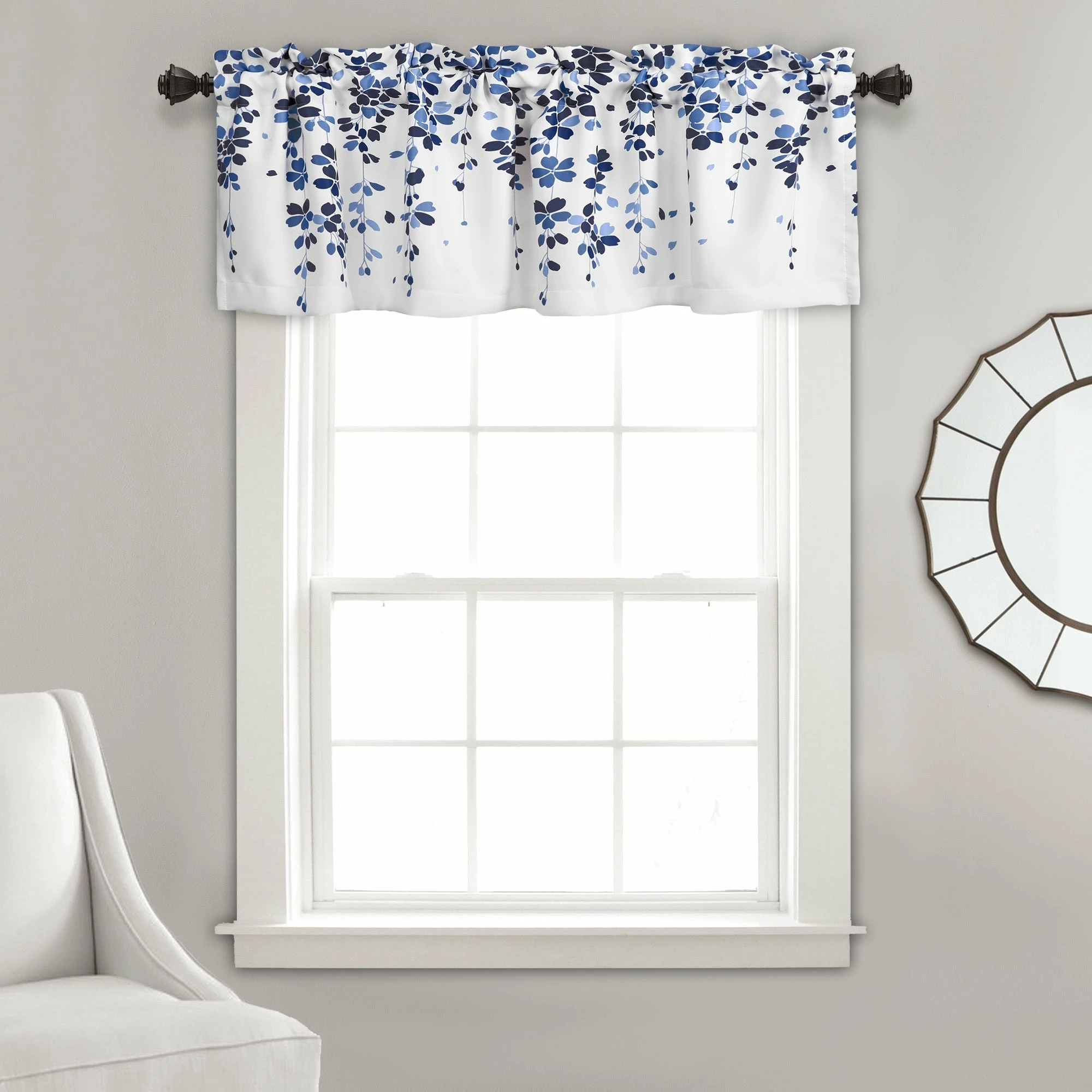 Discount π Lush Decor Weeping Flower Room Darkening Window Curtain Valance - 52x18 Navy π 8 Discount π Lush Decor Weeping Flower Room Darkening Window Curtain Valance - 52x18 Navy π - Image 8