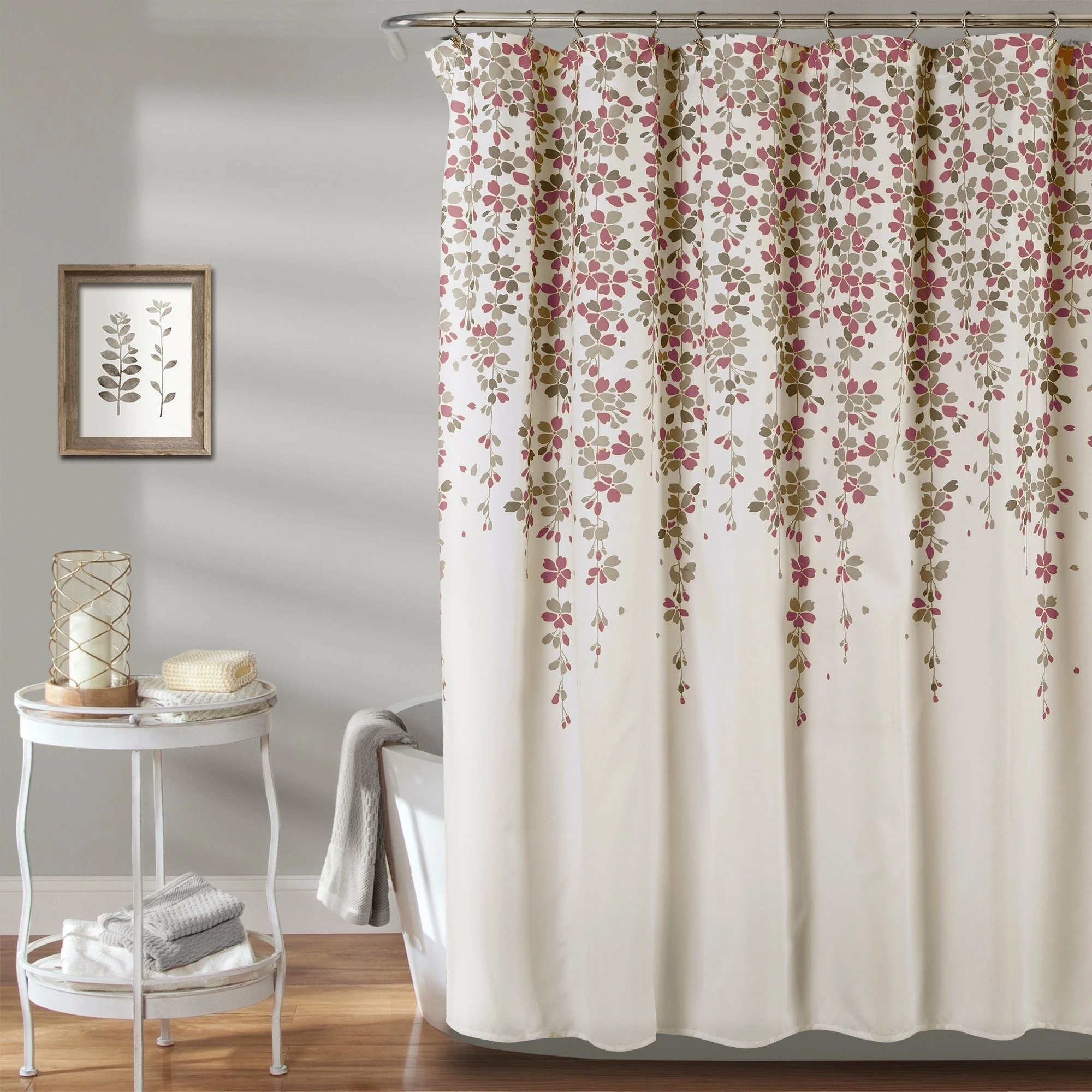 New π₯ Lush Decor Weeping Flower Shower Curtain Navy π 6 New π₯ Lush Decor Weeping Flower Shower Curtain Navy π - Image 6