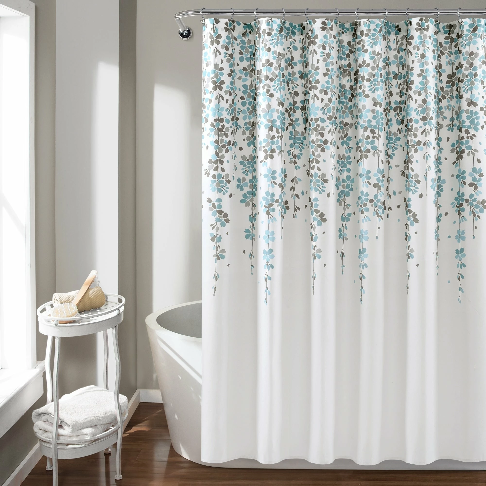 New π₯ Lush Decor Weeping Flower Shower Curtain Navy π 15 New π₯ Lush Decor Weeping Flower Shower Curtain Navy π - Image 15