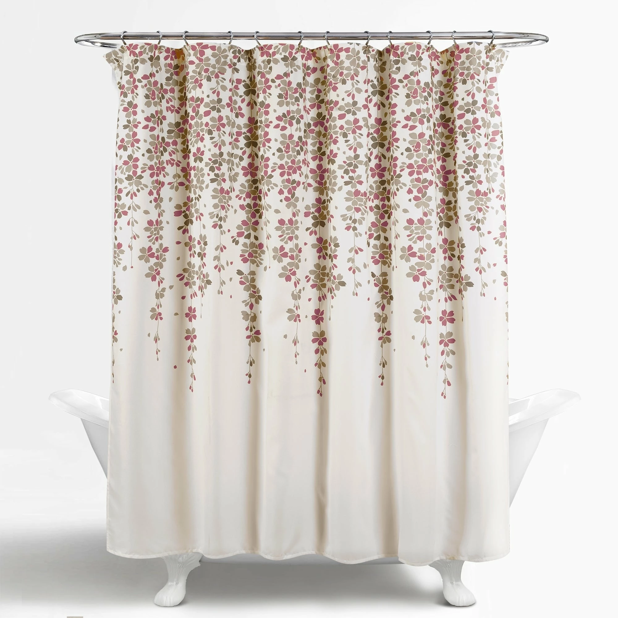 New π₯ Lush Decor Weeping Flower Shower Curtain Navy π 7 New π₯ Lush Decor Weeping Flower Shower Curtain Navy π - Image 7