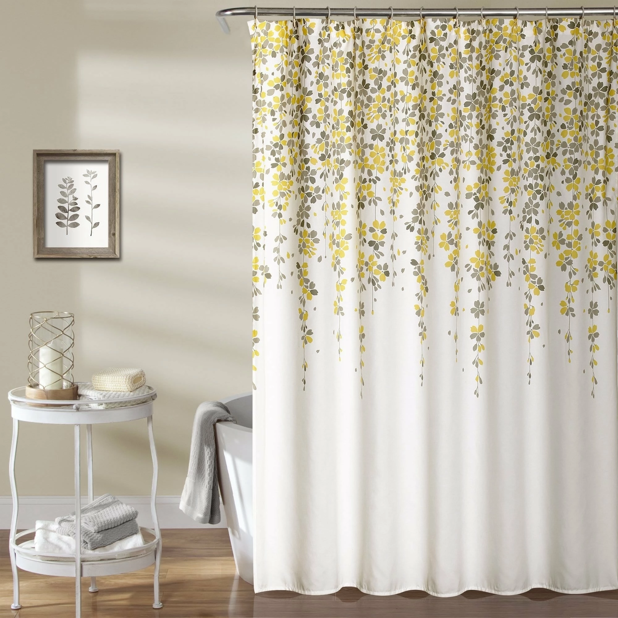 New π₯ Lush Decor Weeping Flower Shower Curtain Navy π 5 New π₯ Lush Decor Weeping Flower Shower Curtain Navy π - Image 5