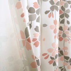 Promo 🧨 Lush Decor Weeping Flowers Room Darkening Curtain Panel Pair Blush & Gray ✨ -Lush Decor Shop Lush Decor Weeping Flowers Room Darkening Curtain Panel Pair 9