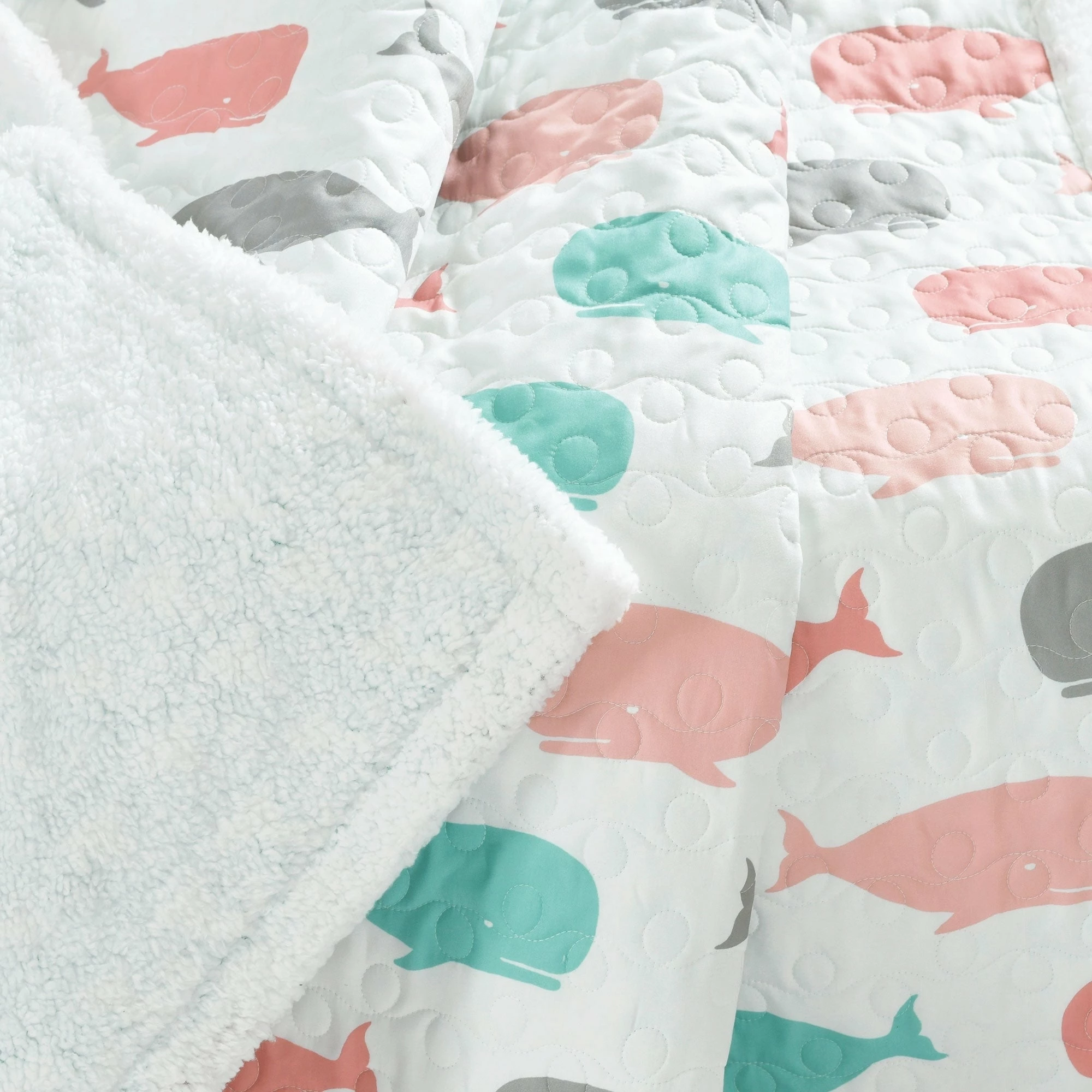 Brand new π€© Lush Decor Whale Sherpa Throw Pink & Aqua π₯ 7 Brand new π€© Lush Decor Whale Sherpa Throw Pink & Aqua π₯ - Image 7