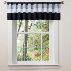 Buy 🛒 Lush Decor White/ Black Iman Valance - 18 X 84 ⭐