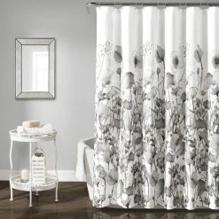 Best Sale 💯 Lush Decor Zuri Flora Shower Curtain Light Gray ✨