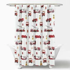 Best deal 🔔 Make A Wish By Lush Decor Fire Truck Shower Curtain Red & White ⭐ -Lush Decor Shop Make A Wish by Lush Decor Fire Truck Shower Curtain 50b71fa8 5e26 4ea5 bce0 7af212346b6c
