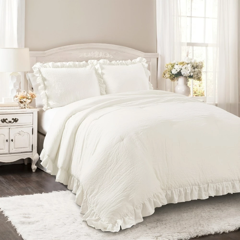 Cheapest π― Lush Decor Reyna Ruffled Shabby-chic Comforter Set White βοΈ 1 Cheapest π― Lush Decor Reyna Ruffled Shabby-chic Comforter Set White βοΈ
